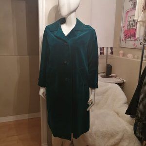 Vintage Green Velvet Peacoat